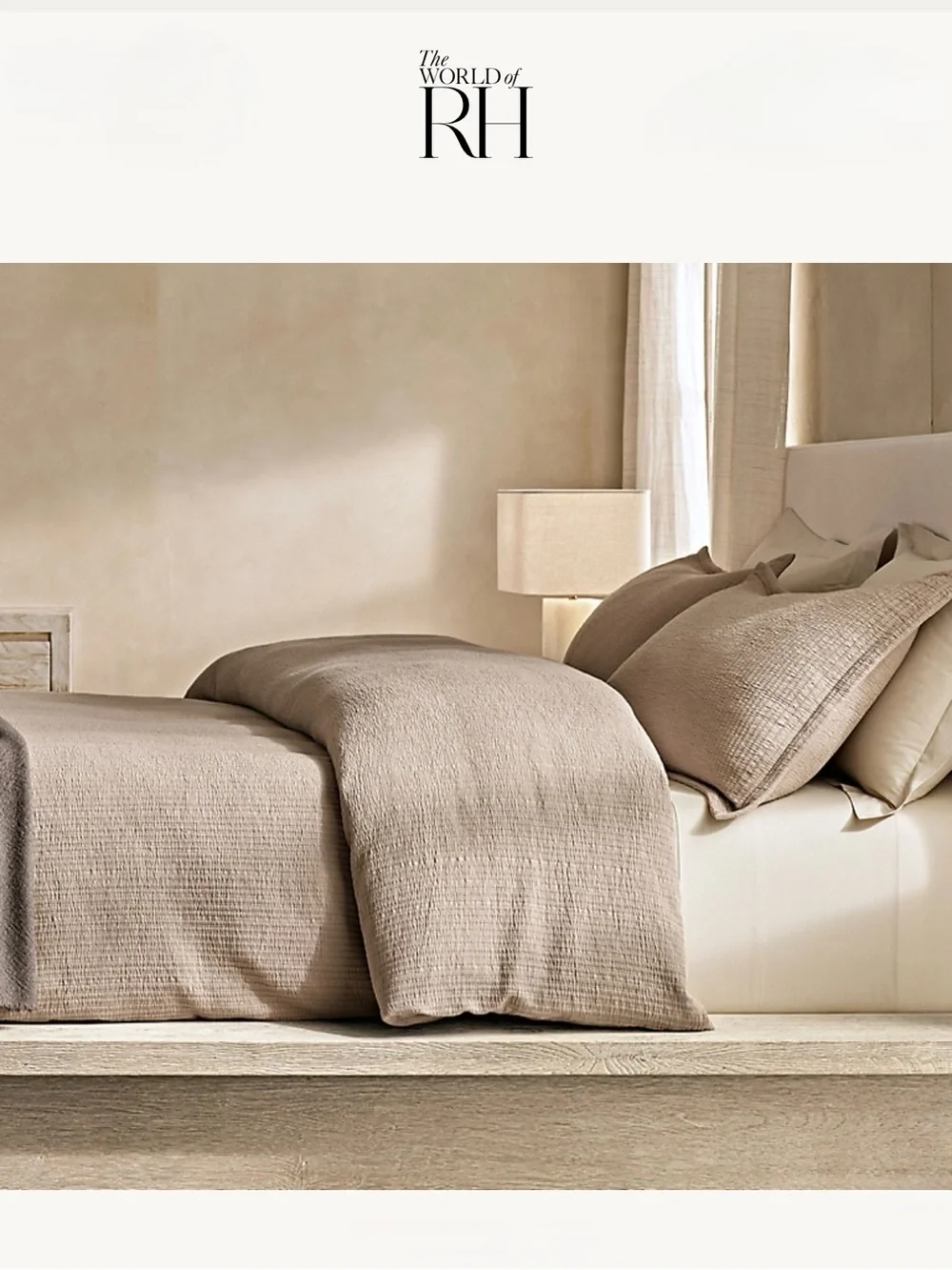 RH Euro Sham Organic Cotton Matelassé in Mochaccino brown NEW